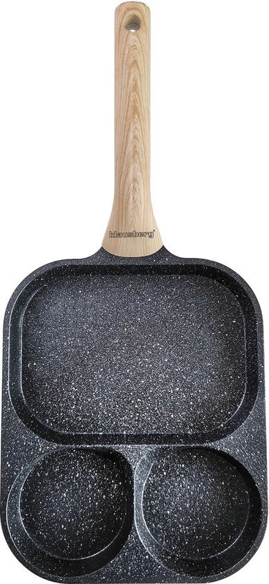Klausberg 7827 - Pfanne für Eier - Burger - Pfannkuchen - Schwarz - Antihaftpfanne