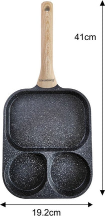 Klausberg 7827 - Pfanne für Eier - Burger - Pfannkuchen - Schwarz - Antihaftpfanne