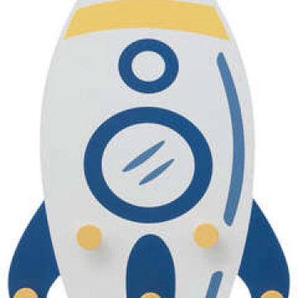 Atmosphera Kids Raket kapstok met 3 haken - Ruimte - Blauw