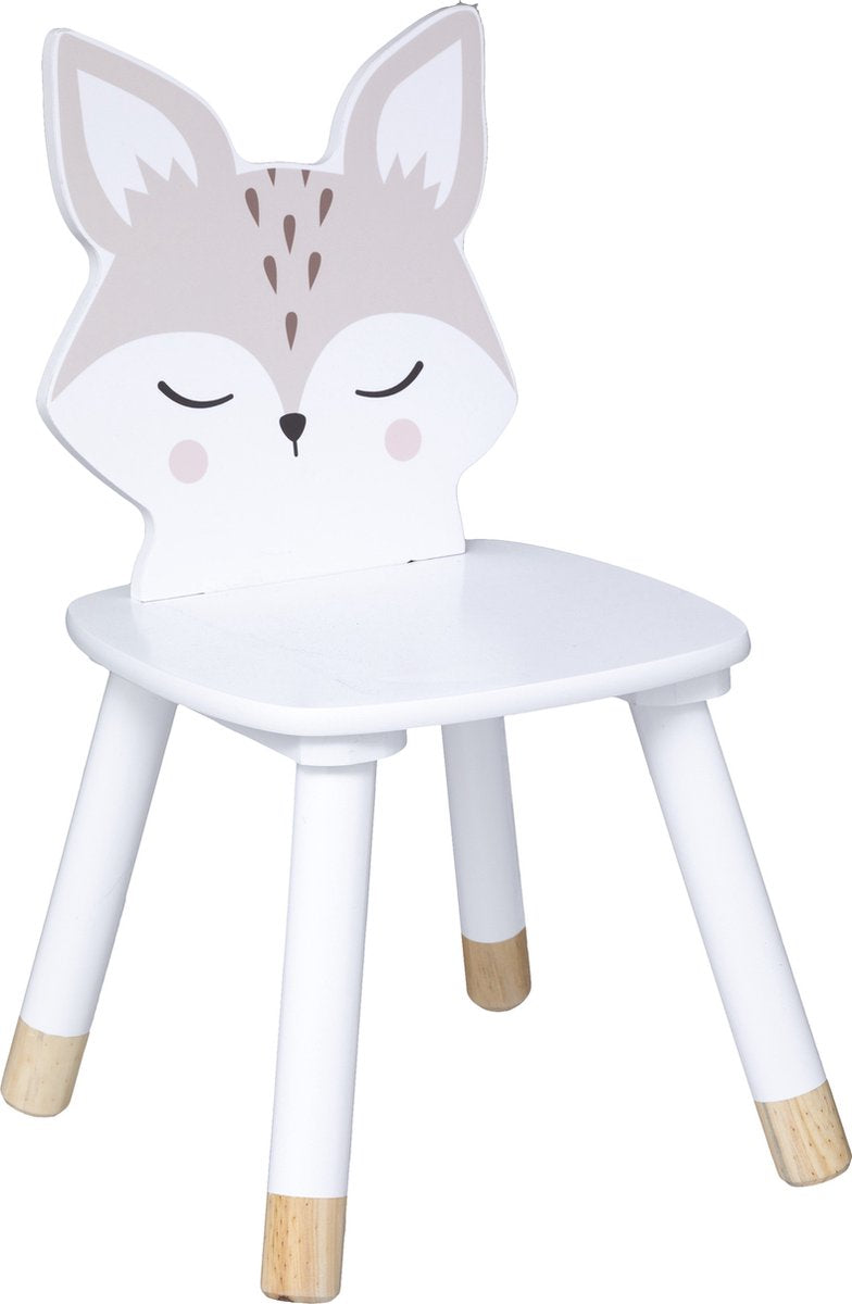Atmosphera For Kids - Children's Chair - Fox - Made of Wood - 28 x 28 x 52.5 cm