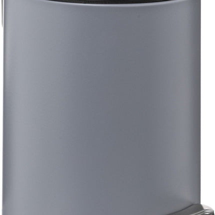 5Five Tretmülleimer - dunkelgrau - Metall - 3L - 23 cm - Soft-Close - für Bad und WC