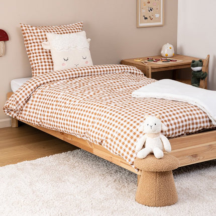 Atmosphera Kids Dekbedovertrek set met 1 kussensloop 140x200cm/65x65cm - Gingham