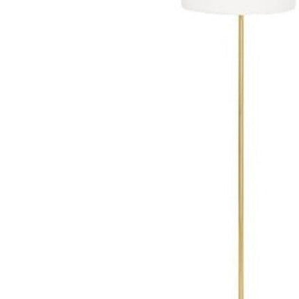 Atmosphera Vloerlamp Tina bouclé Ø37xH150cm - E27, niet begrepen - Goud
