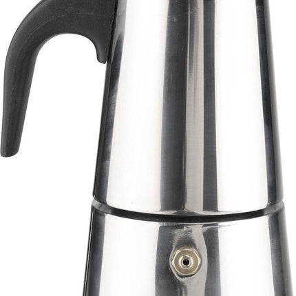 Hallo RVS Kaffeemaschine - Espressoperkolator - Für 2 Tassen - Silber
