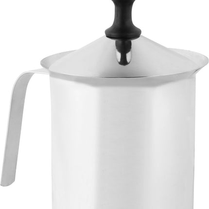 Kinghoff® - Milchaufschäumer Manuell - Edelstahl - 800 ml - Spülmaschinenfest - Barista - Milchkännchen - Hitzebeständiger Boden - Induktion