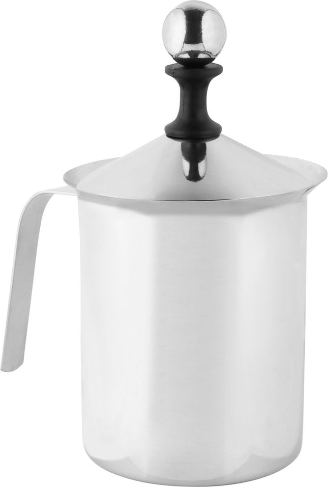 Kinghoff® - Milchaufschäumer Manuell - Edelstahl - 800 ml - Spülmaschinenfest - Barista - Milchkännchen - Hitzebeständiger Boden - Induktion