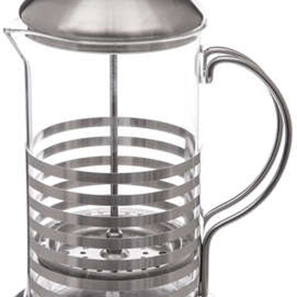 5Five Kaffeebereiter French Press Kaffeemaschine - 800 ml - Glas/Edelstahl - Kaffeemaschine für frischen Kaffee - 16 x 12 x 22 cm