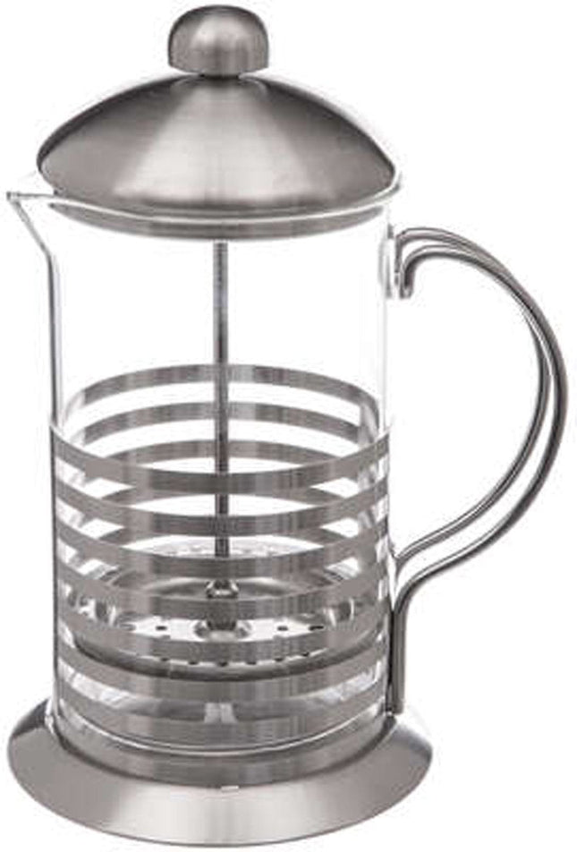 5Five Kaffeebereiter French Press Kaffeemaschine - 800 ml - Glas/Edelstahl - Kaffeemaschine für frischen Kaffee - 16 x 12 x 22 cm