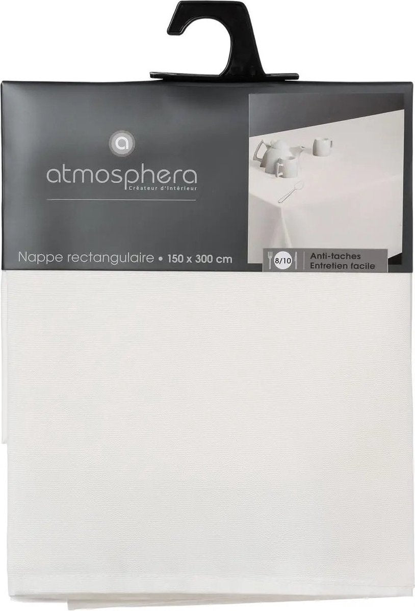 Nappe Atmosphera - 300 x 150 cm - blanc ivoire - Nappes de table à manger - polyester
