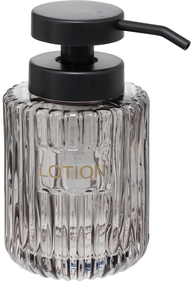 5five Seifenspender - Naples - transparent grau - 250 ml - Bad - Küche - WC - Glas
