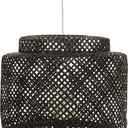 Hängeleuchte Geflochtenes Bambus – Beleuchtung – Rattan – Ø40 cm – Schwarz