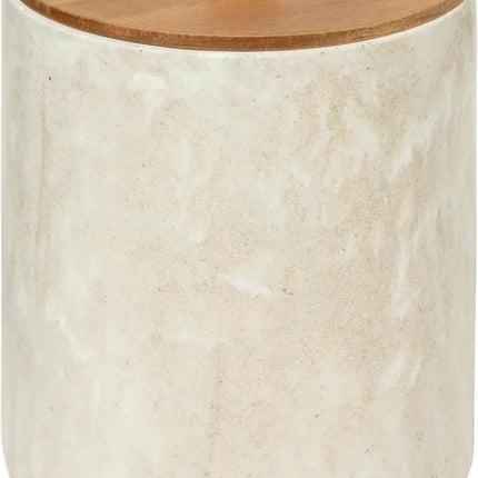 5Five Como Mülleimer mit Deckel - Marmoreffekt - 5L - Beige