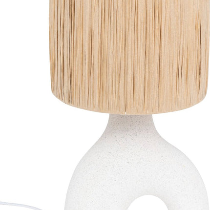 Atmosphera Keramieken Tafellamp - Ø25xH47cm - Wit