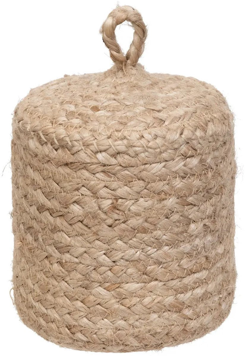 Atmosphera Butée de porte – 1 kg – beige – tissu – poids en jute – 15 cm – cale de porte