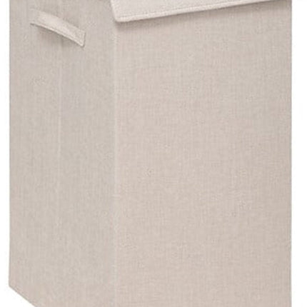 5Five Eureka sorteer wasmand - 74 liter - beige - 37 x 37 x 60 cm - MDF/Polyester stof - met afsluitklep