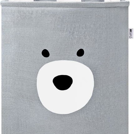 Grijze Beer Speelgoedopbergmand - XXL Waterdichte Opbergbox - Berenhoofd Design - Polyester Kist - 63 Liter - 40x40x50 cm - Speelgoedmand - Wasmand - Kledingmand - Sipo