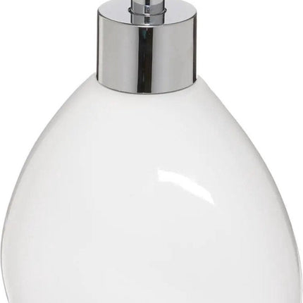 5Five Zeeppompje/zeepdispenser van keramiek - wit - 300 ml