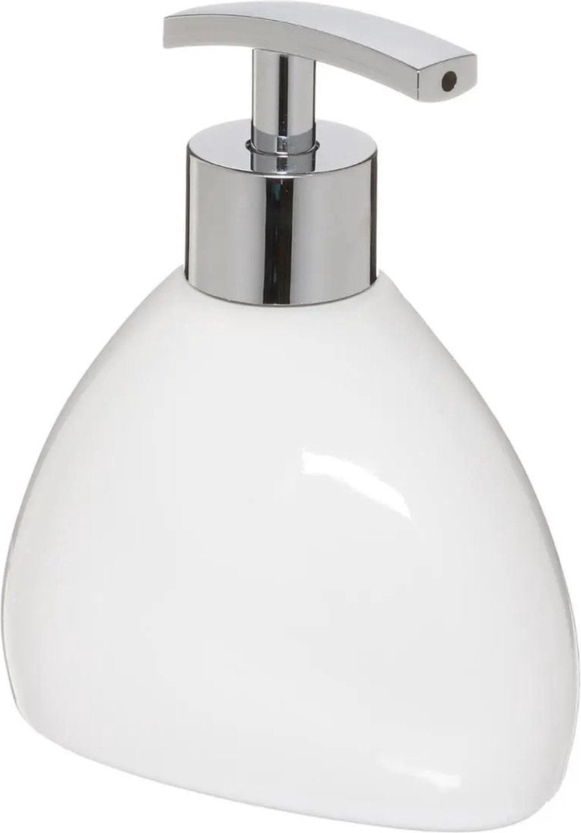 5Five - Brosse WC avec support - blanc - Distributeur de savon 300 ml