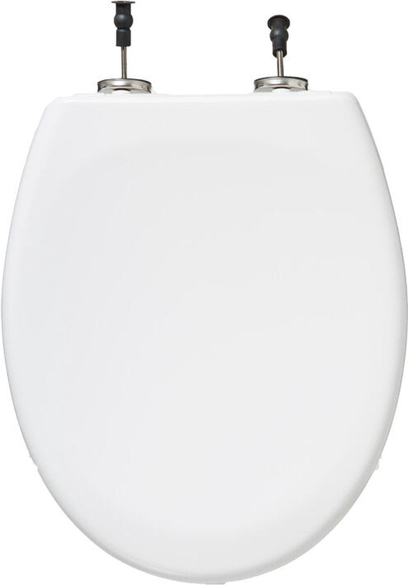 Duroplast toilet seat stainless steel white