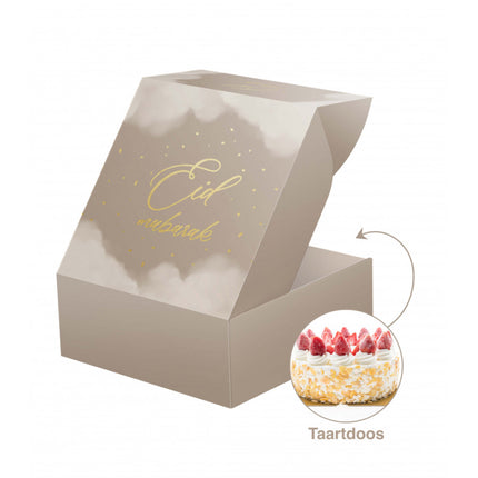 Eid Mubarak Taartdoos Taupe