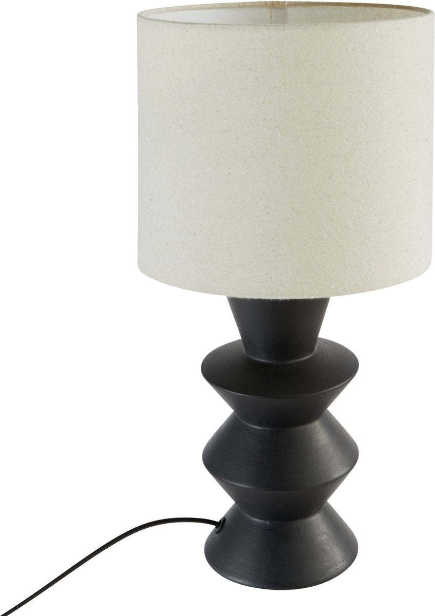Atmosphera Yulia Table Lamp - Ø20xH40 cm - Black