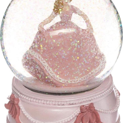 Schneekugel mit Musik „Prinzessin“ – Rosa 14x14x10cm
