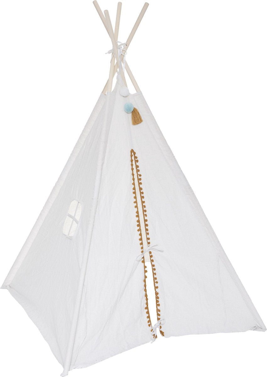 Tipi enfant Linnen beige Atmosphera for Kids - Tente de jeu - H160 cm -