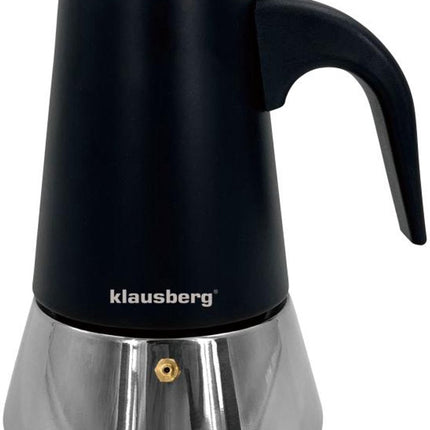 Klausberg Espressokoffiezetapparaat KB-7844 – 4 Kopjes – RVS – Geschikt voor Inductie - Espresso Maker - 200ml - Percolator