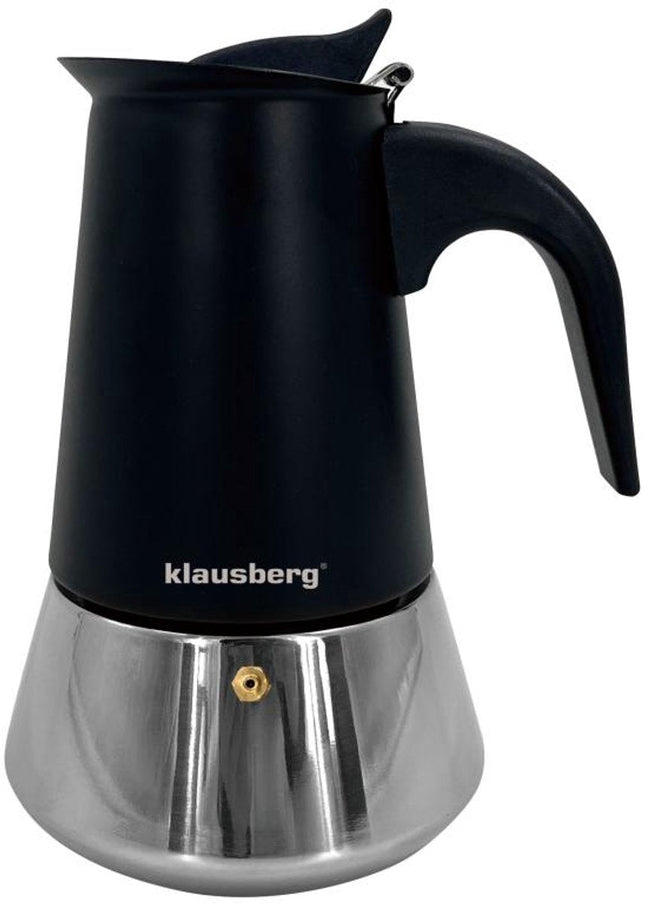 Klausberg Espressokoffiezetapparaat KB-7846 – 9 Kopjes – RVS – Geschikt voor Inductie - Espresso Maker - 450ml - Percolator