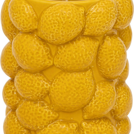 Atmosphera Keramik Yucatan Zitronenvase - Ø14xH18cm - Gelb