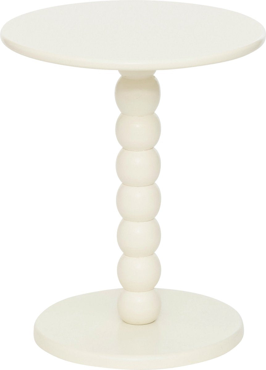 Table d'appoint Atmosphera Chamlo Ø38xH47 cm - Blanc cassé