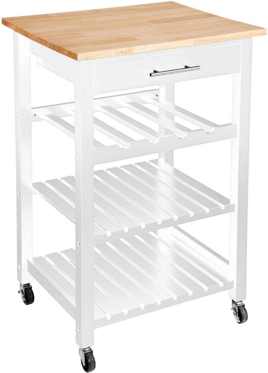 5Five Chariot de cuisine en bois noir