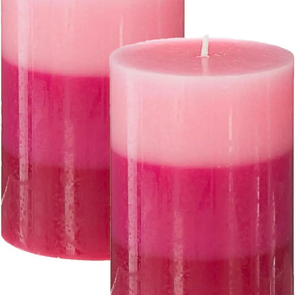 Atmosphera Duftkerze Nina - 2 Stück - Himbeere - 45 Brennstunden - 7 x 10 cm