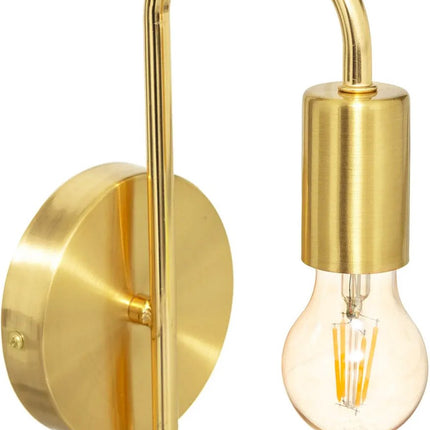 Atmosphera Wandleuchte 12 x 25 cm - goldfarben - E27 Fassung - Wandmontage - Metall - Wohnzimmer/Flur - modern