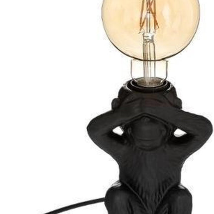Lampe Affe - 17 cm Hoch - Schwarz - Tischlampe - Modern