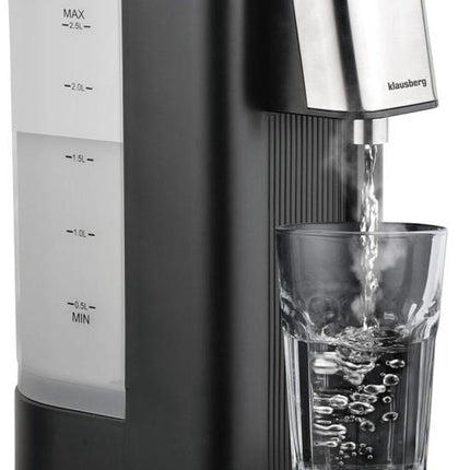 Klausberg KB7877 Heißwasserspender – 2,5 Liter – Schwarz & Edelstahl – 2600W – Sofort kochendes Wasser in 5 Sekunden – Heißwasserspender – Wasserkocher –