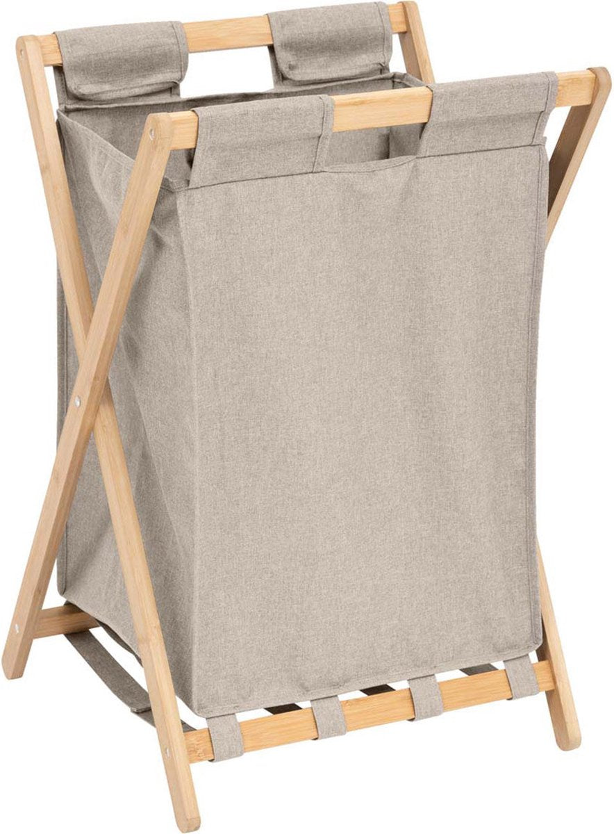 5Five Tidybox Panier à linge pliable 50L - 46 x 36 x 68 cm - Gris