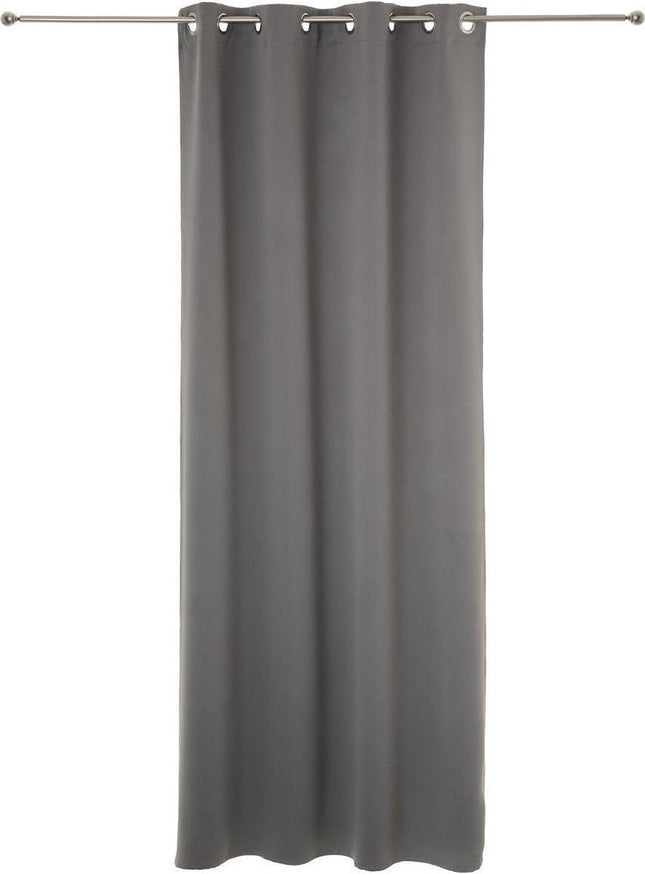 Atmosphera Set mit 2 grauen Verdunklungsvorhängen 135x240cm - Fertiggardinen mit Ösen - Fensterdekoration - 2 Stück Grau