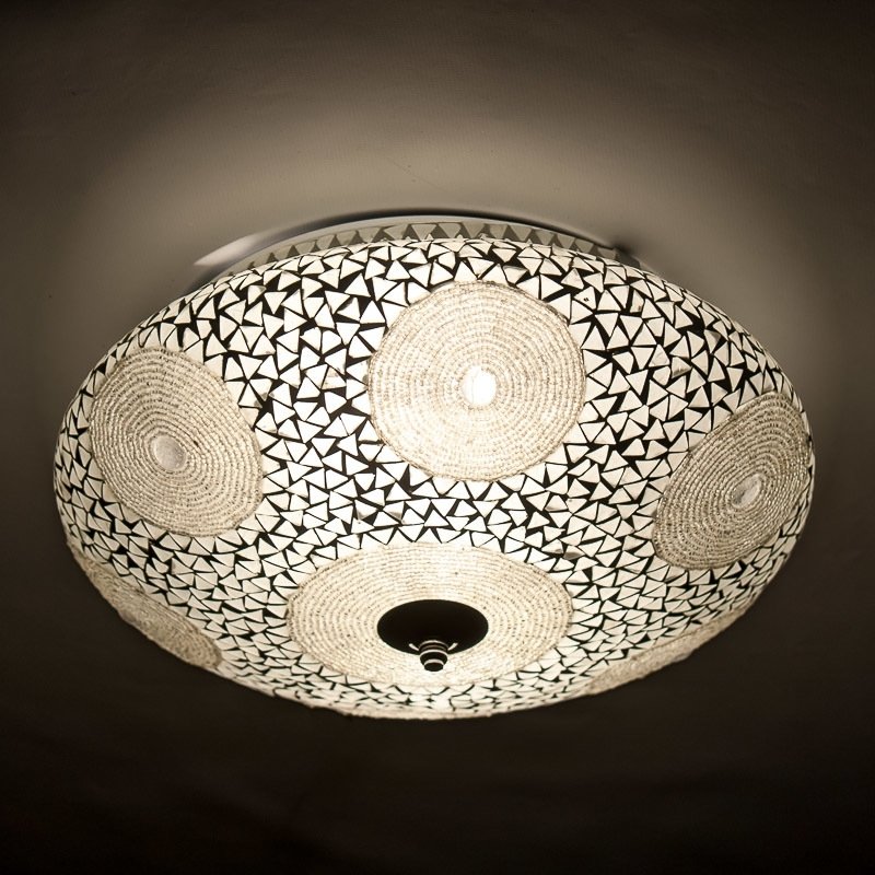 Plafonnier mosaïque orientale perles Ø 38 cm