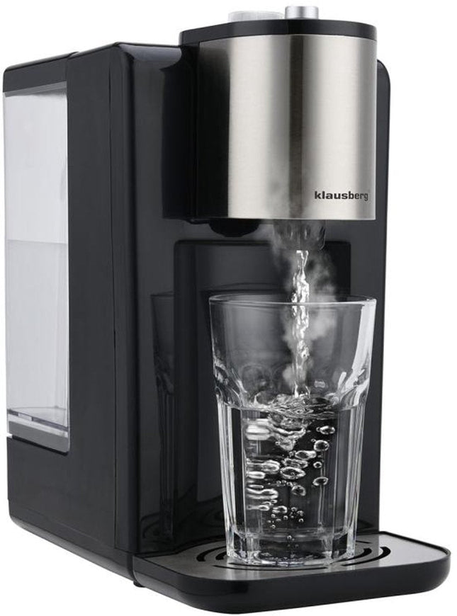 Klausberg KB7878 Hot Water Dispenser – 2,2 Liter – Temperatuurregeling (45-100°C) – Zwart & RVS – 2600W - Heetwaterdispenser
