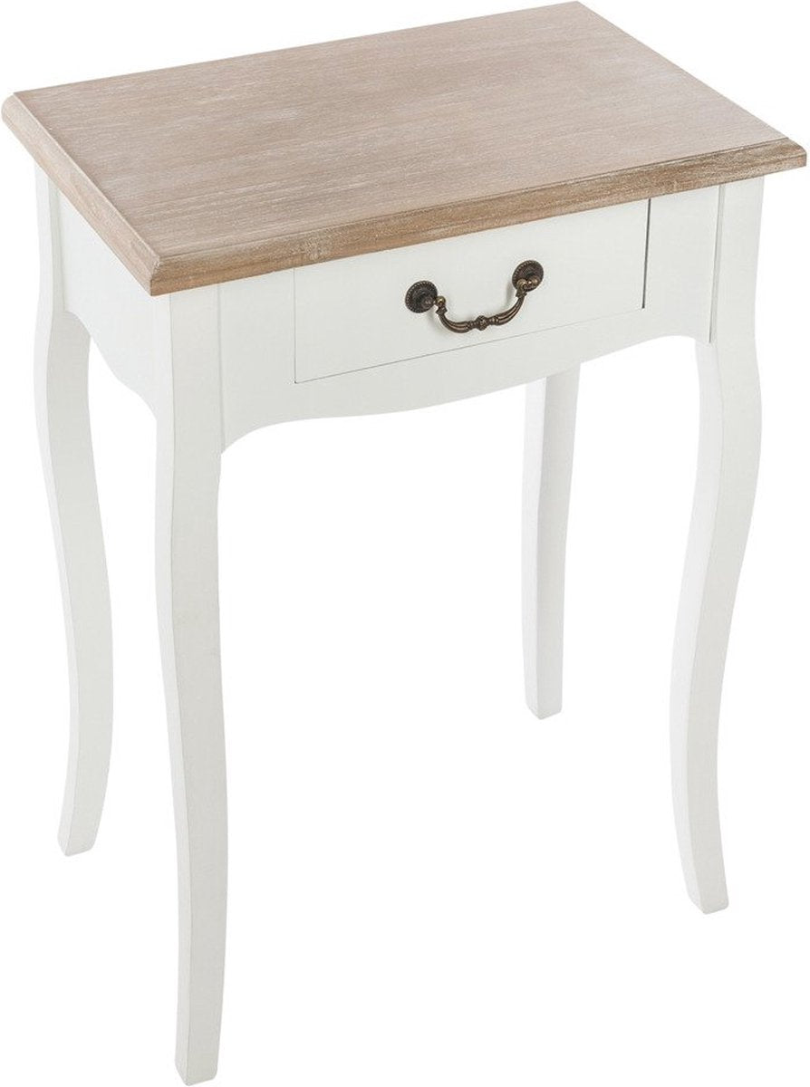 Atmosphera wooden bedside table with a classic design