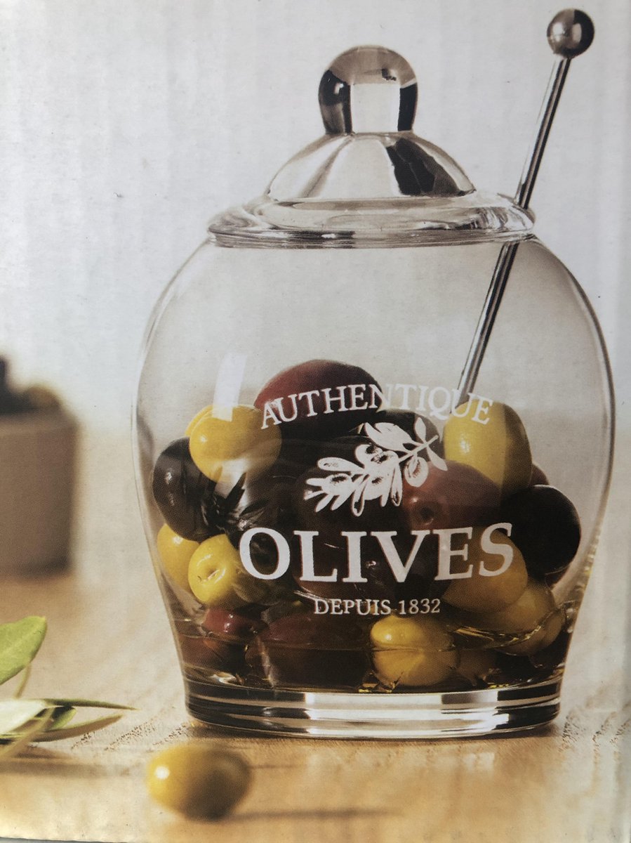 Transparent olive jar 63cl