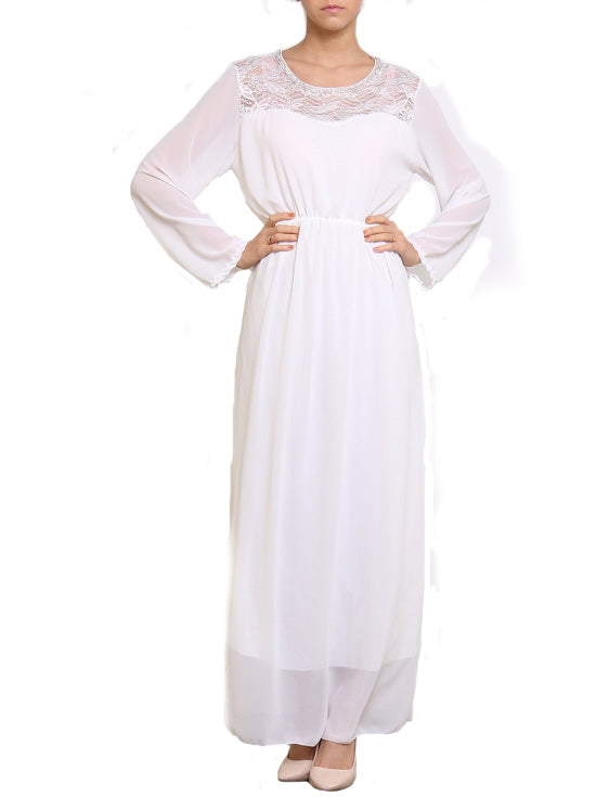Long-sleeve maxi dress