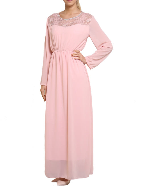 Long-sleeve maxi dress