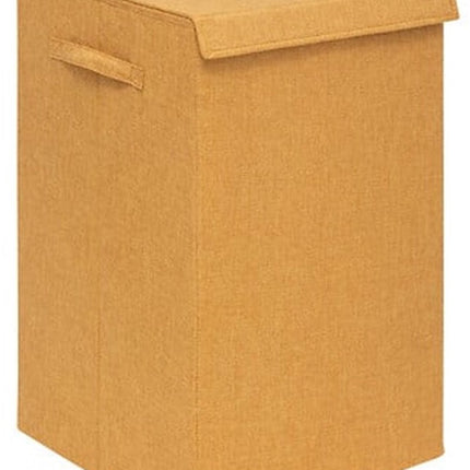 5Five Eureka Sortier-Wäschesammler - 74 Liter - Ockergelb - 37 x 37 x 60 cm - MDF/Polyestergewebe - mit Deckel