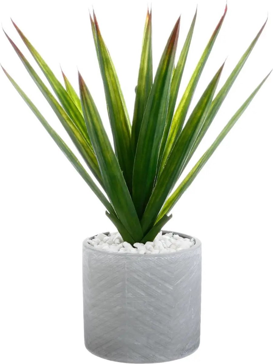 Atmosphera aloe vera kunstplant in keramische pot – 47 cm, voor binnen