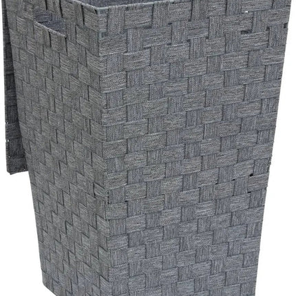 Lise L. Wasmand - Polyester Wäschekorb - Grau - 33 x 33 x 53 cm (LxBxH) - Aufbewahrungskorb - 50 Liter