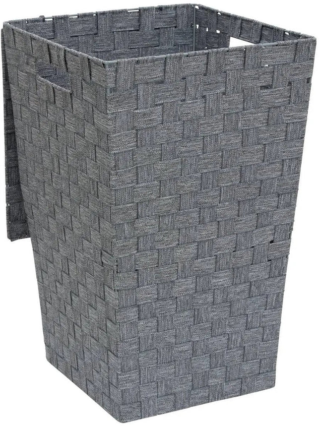 Lise L. Wasmand - Polyester Wäschekorb - Grau - 33 x 33 x 53 cm (LxBxH) - Aufbewahrungskorb - 50 Liter