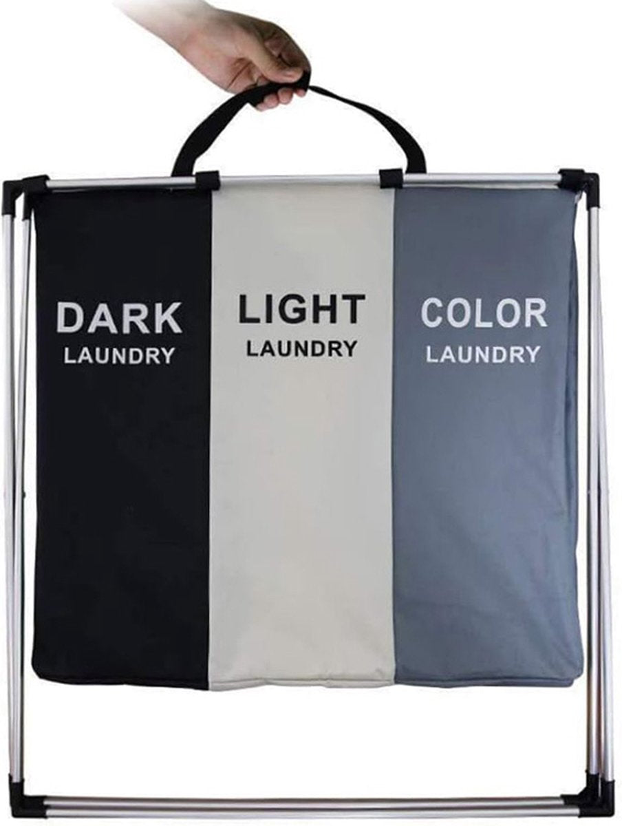 Freestanding Laundry Hamper with 3 Compartments – 135L Organizer