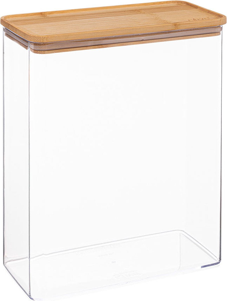 5Five - Kitchen storage jar - Berlino - plastic / bamboo - 1000 ml